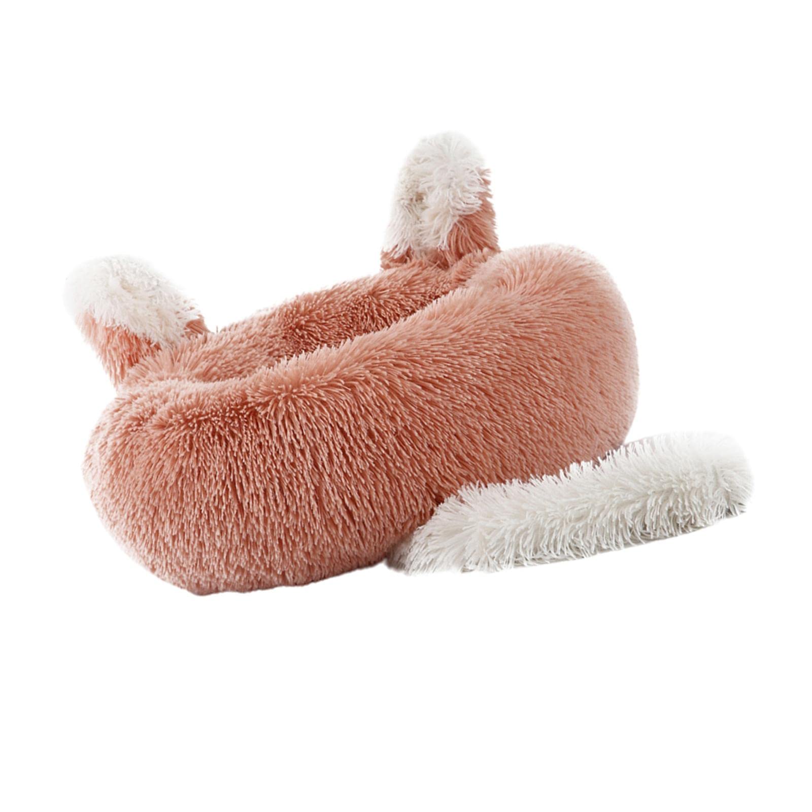MERISHOPP Plush Cats Warm House Nonslip Bottom Pet Blanket Bed for Puppy Indoor Cats Light Orange 80cm Dogs | Cats | Puppy | pet