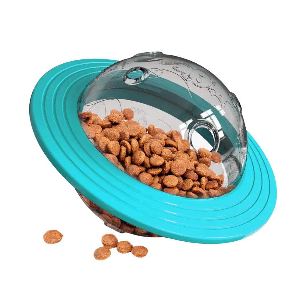 Kittupet Interactive Planet Slow Feeder Puzzle Toy For Dogs & Cats | Iq Treat Ball Food Dispenser & Chew Toy | Mental Stimulatio