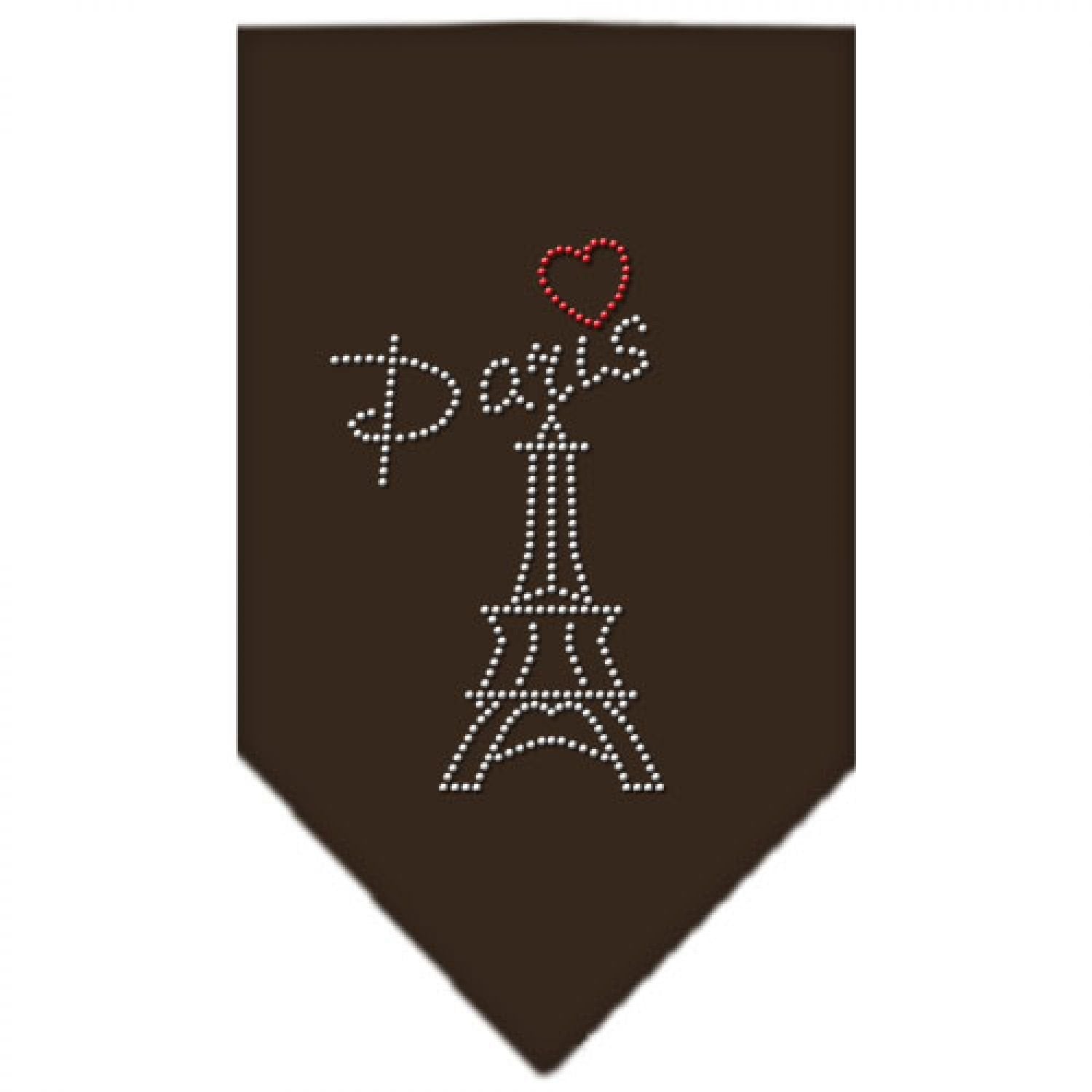 Mirage Pet Products Paris Rhinestone Bandana, Small, Cocoa
