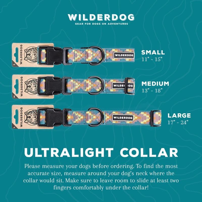 Wilderdog Ultralight Collar Series For Dogs - Medium - Lilac