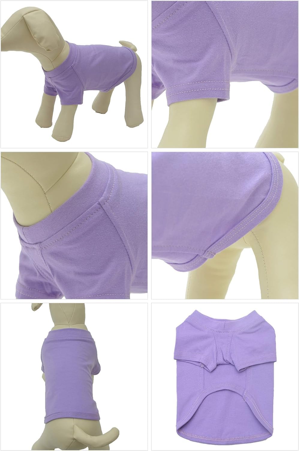 Lovelonglong Pet Clothing Dog Costumes Basic Blank T-Shirt Tee Shirts For Medium Large Dogs Violet Xxl+