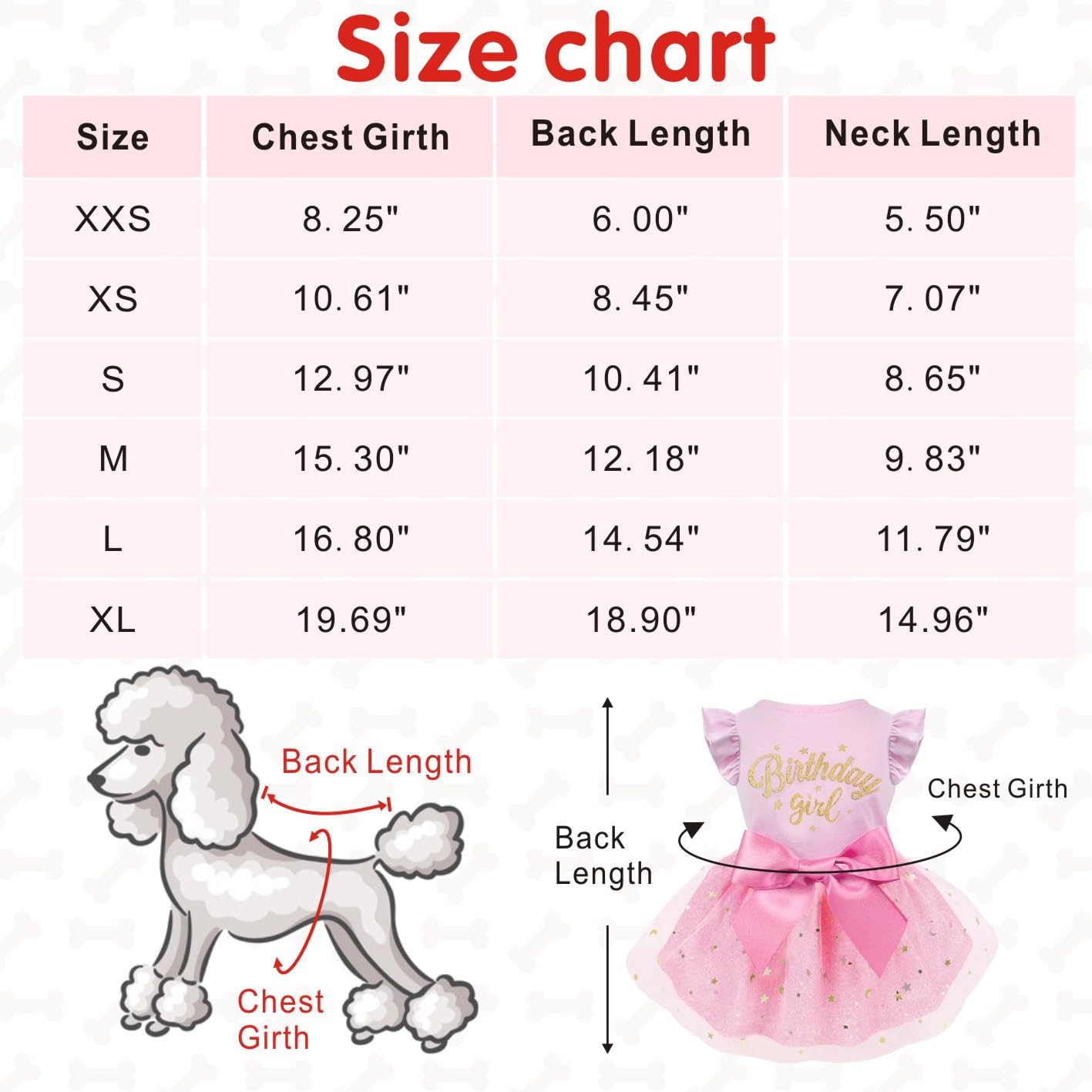 Otunrues Dog Birthday Dress Tulle Dress With Big Bowknot Princess Birthday Outfit Girls Doggie Dresses Clothes For Small Dog Cat