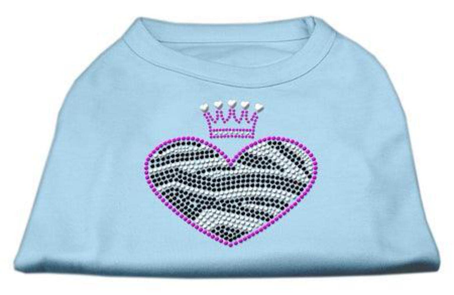 Mirage Pet Products Zebra Heart Rhinestone Dog Shirt, Small, Orange