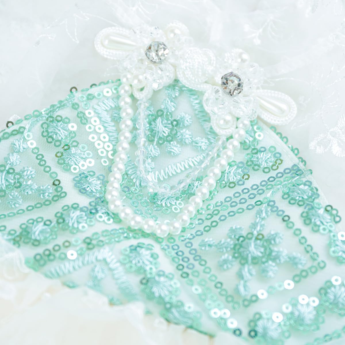 Marupet Fashion Sweet Puppy Dog Blingbling Princess Skirt Pet Dog Lace Cake Camisole Tutu Dress C-Green M