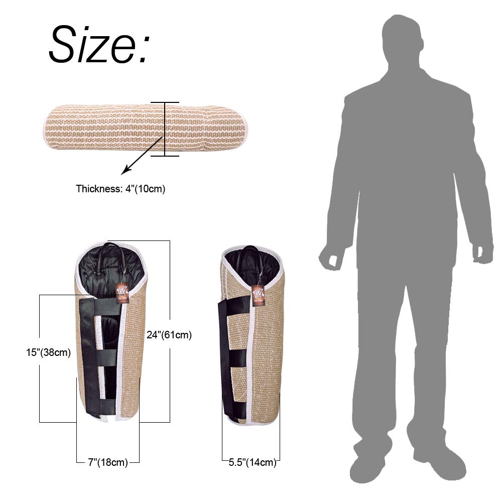 Pet Artist Professional Jute Puppy Dog Training Bite Leg Sleeves With Handle For Training Work Dog Puppy,Leg Training Sleeves Fit Malinois German Shepherd Mastiff