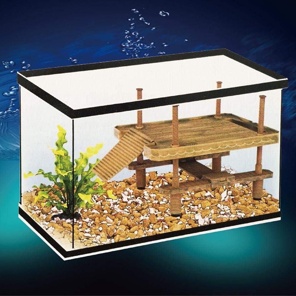 Hffheer Reptile Basking Tortoise Sunbathe Pier Aquarium Basking Reptile Climbing Ramp Hammock Fish Sunbathe Accessories