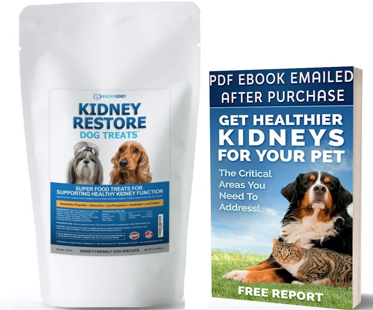 Kidney Restore Dog Treats: Restorative Dog Treats for Kidney Issues, Low Protein Treats for Any Kidney Diet Dog Food, Special Re