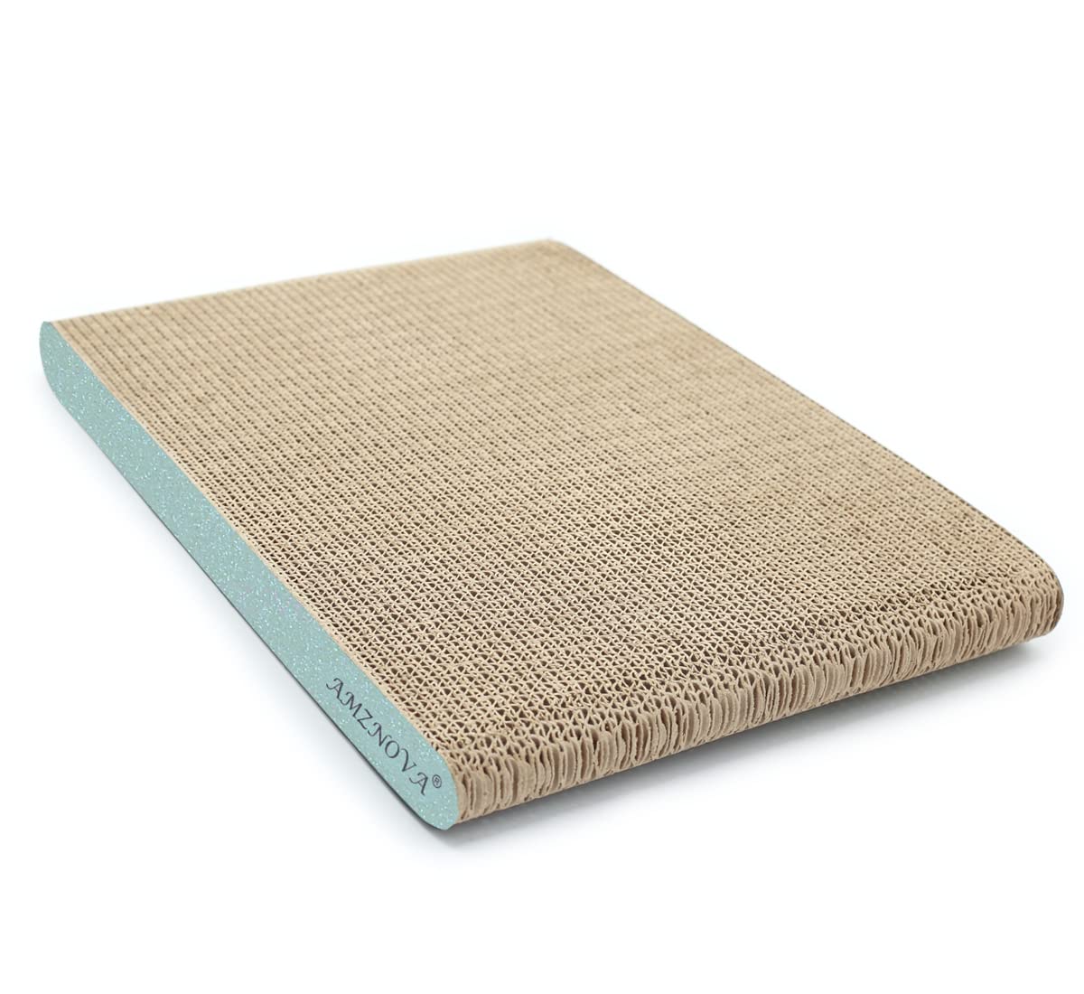 Amznova Cat Scratcher, Scratching Pad, Durable Recyclable Cardboard With Catnip, Extra Wide, Glitter Green
