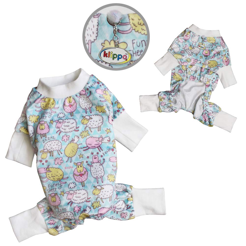 Klippo Dog/Puppy Minky Funny Sheep Plush Pajamas/Bodysuit/Loungewear/Pj/Coverall/Jumper/Romper For Small Breeds (Xl)