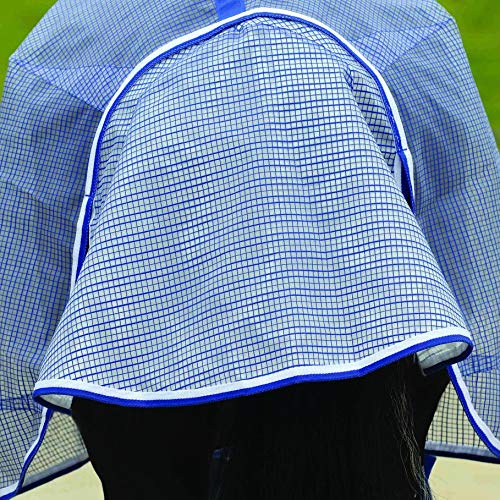 Weatherbeeta Comfitec Ripshield Plus With Belly Wrap Detach A Neck, White/Blue, 66''
