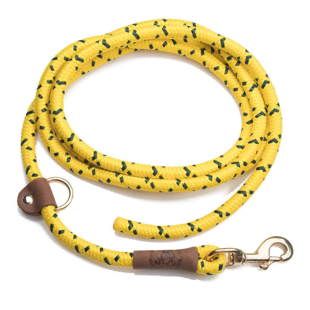 Mendota Pet Ez Trainer Leash - Dog Leash - Made In The Usa - Hi-Viz Yellow, 1/2 In X 8 Ft