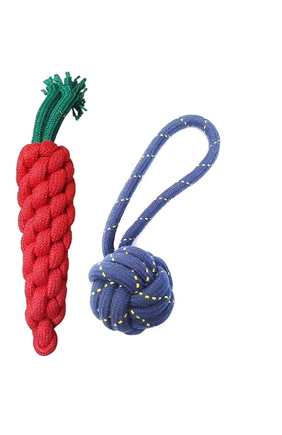 Psk Pet Mart Dog Toy | Small Puuppy Rope Toy | Combo Of 2 | 100% Natural (MultiColor)