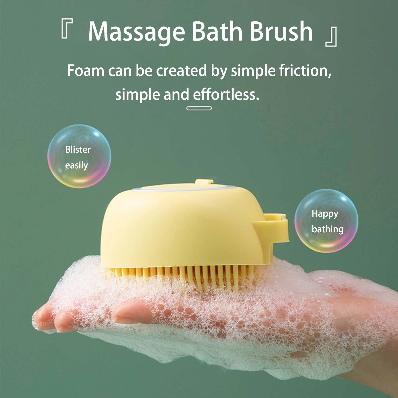 Lrhinetar Dog Bath Brush, Dog Grooming Brush - Silicone Cat Shampoo Comb, Shampoo Dispenser For Kitty And Puppy (Blue)