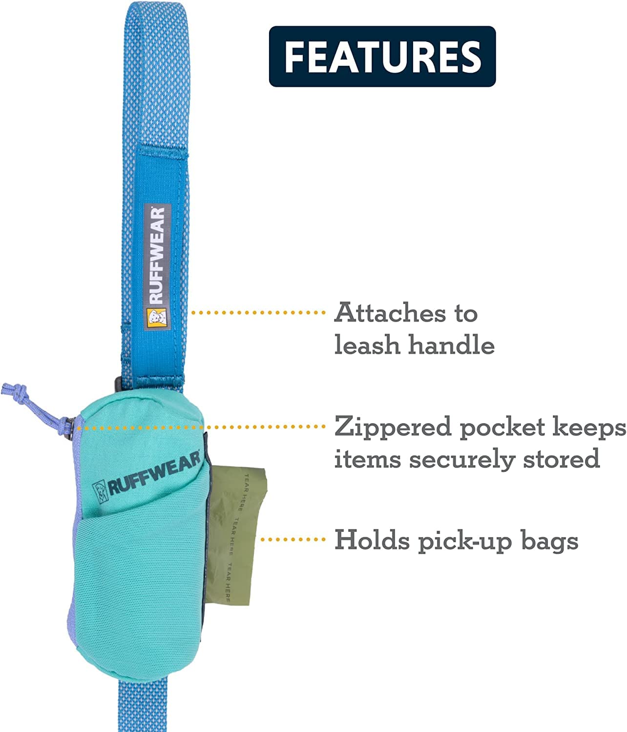 Ruffwear, Stash Bag Mini Pickup Bag Dispenser For Dog Owners, Coastal Mountains