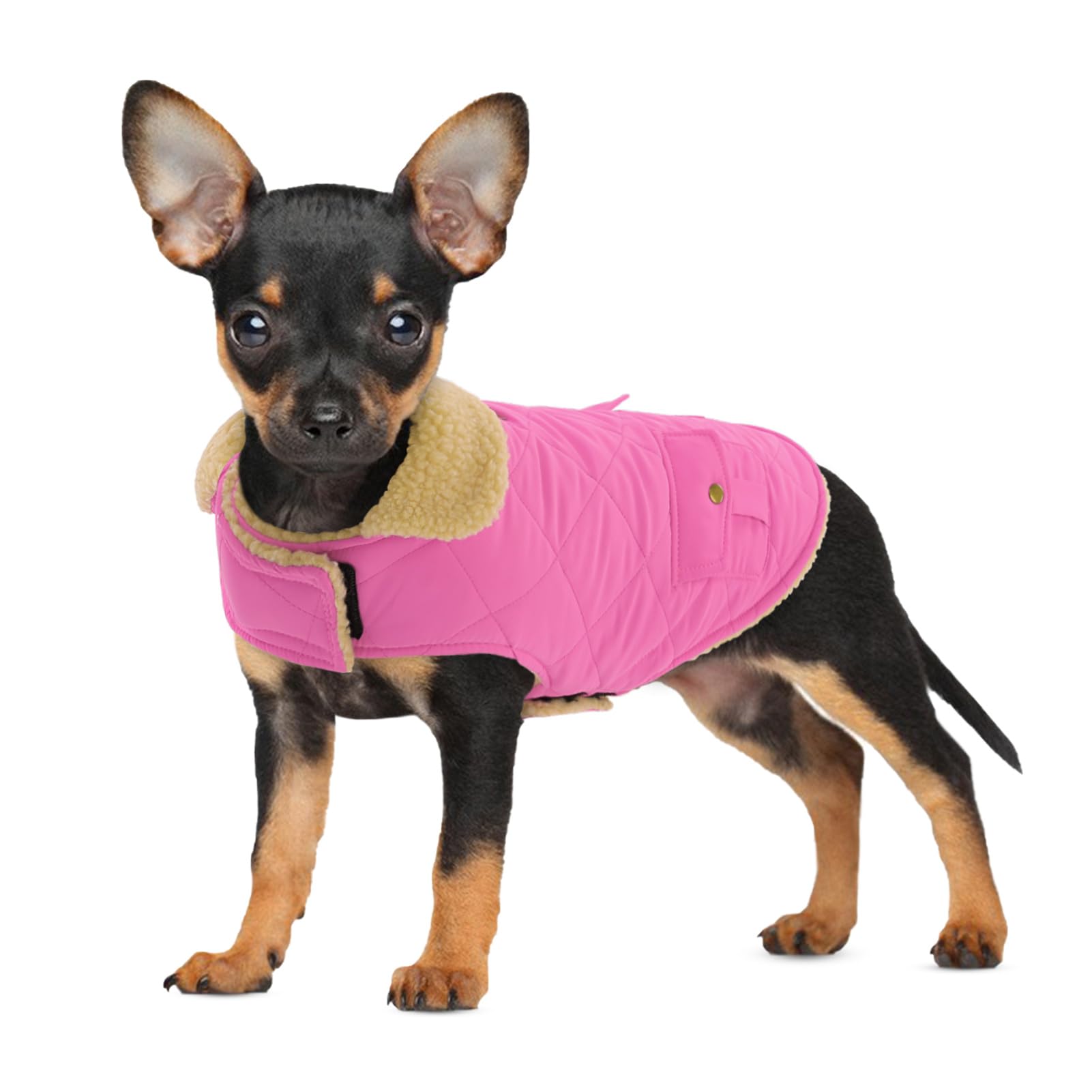 Winter Coat For Medium Dogs, Puppy Plaid Jacket, Cotton Coat For Cold Weather, Windproof Warm Dog Garments, Pet Thickened Outfit