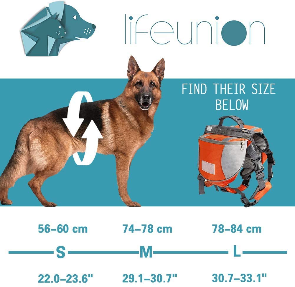 Lifeunion Polyester Dog Saddlebags Pack Hound Travel Camping Hiking Backpack Saddle Bag for Small Medium Large Dogs (Neon Green,