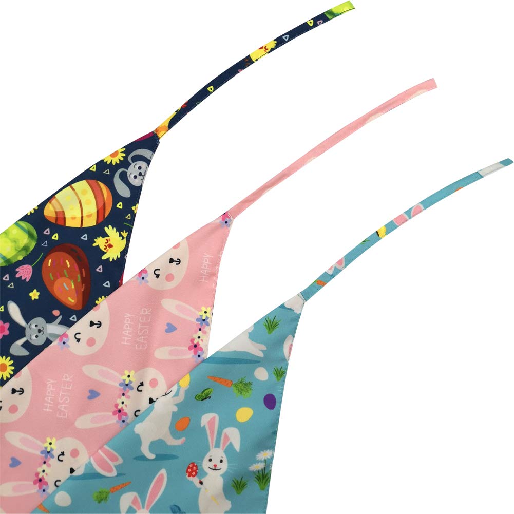 Lamphyface 3 Pack Easter Dog Bandana Triangle Bib Scarf Accessories