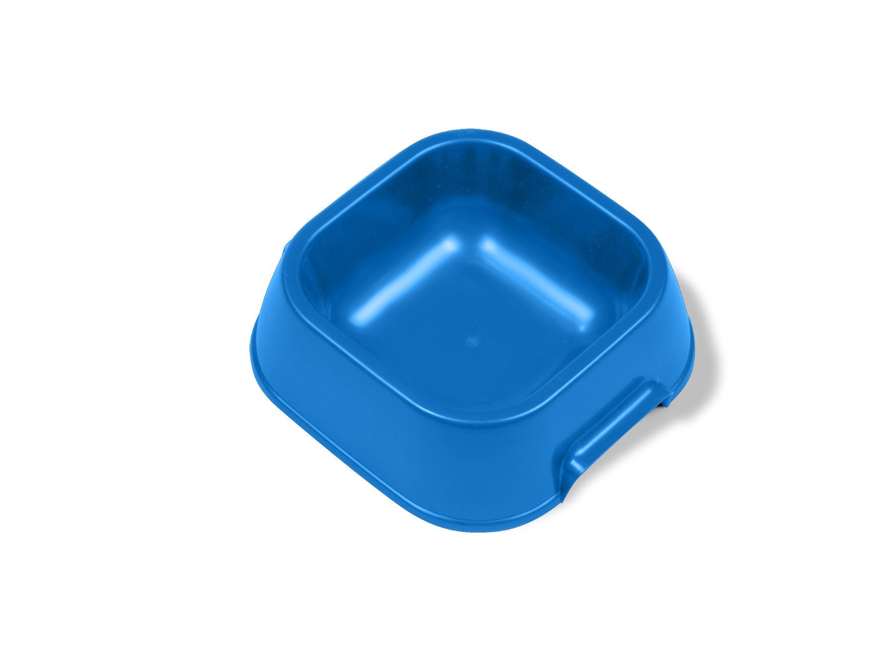 Van Ness Pet Food and Water Bowl, 16 oz Capacity Plastic Dish for Dogs and Cats, Wide No-Tip Base Prevents Spills,Blue