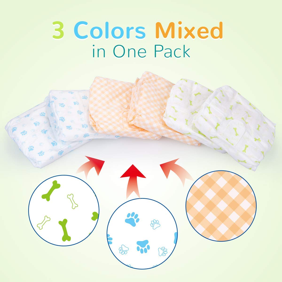 Pet Soft Dog Diapers Female - Disposable Puppy Diapers, Cat Diapers 36Pcs Xsmall