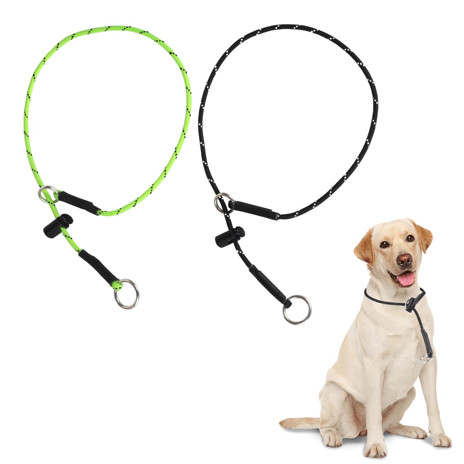 Prong Collar For Dogs No-Pull Dog Collar 18'' 4.2Mm 1000Lb Thin Paracord Reflective Slip Collars With Adjustable Stopper & Sturd