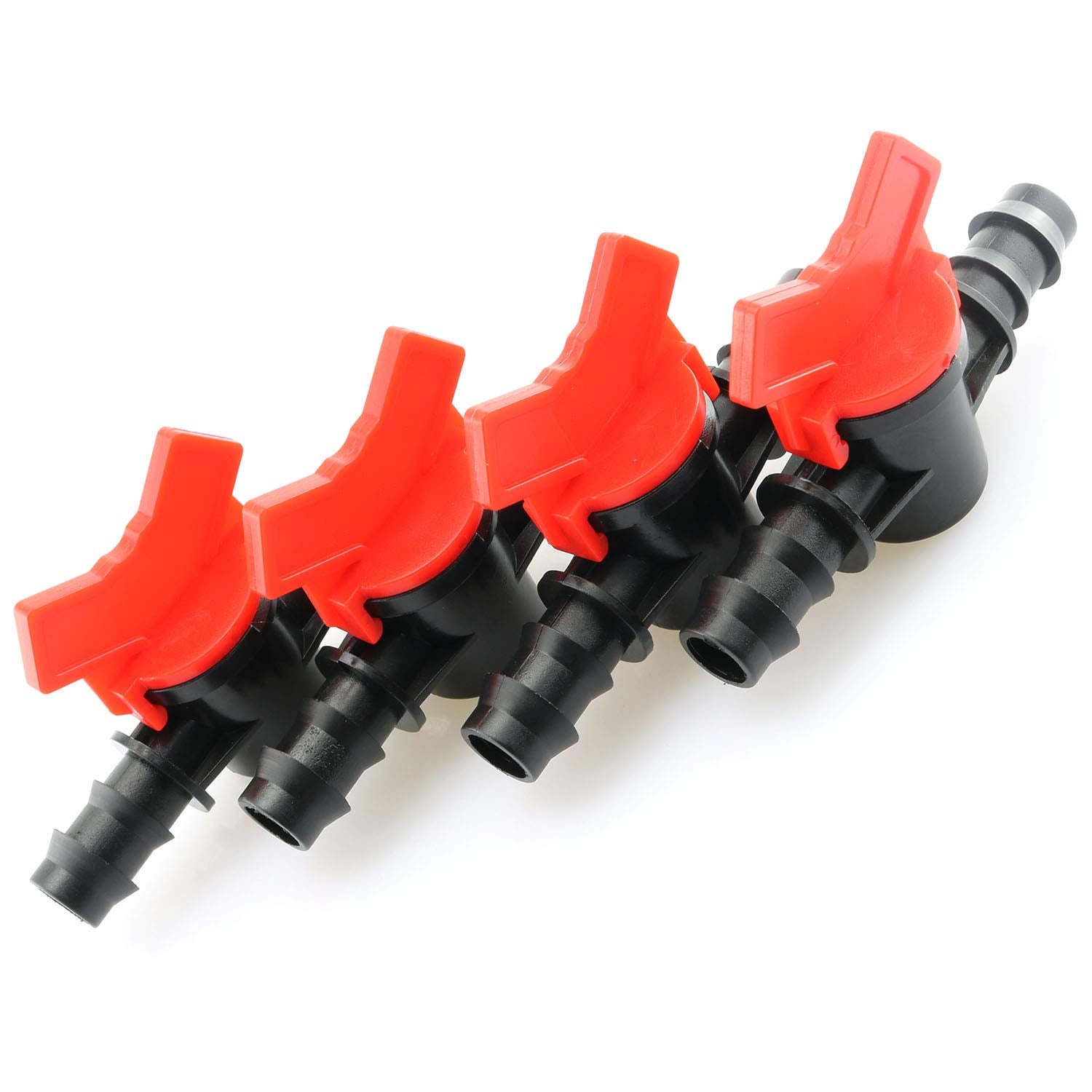 Dgzzi Barbed Ball Valve 4Pcs 1/2-Inch Id In-Line Ball Valve Shut-Off Switch With Hose Barb For Drip Irrigation And Aquariums