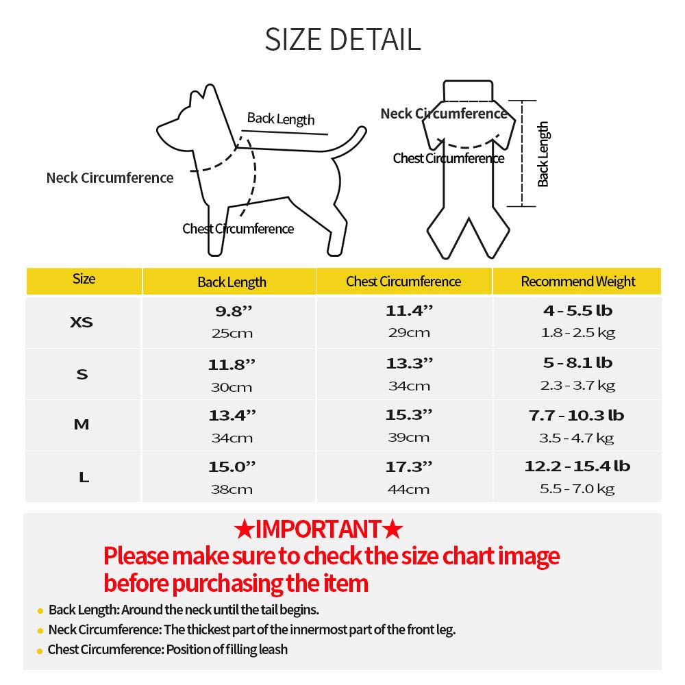 Lucky Petter Basic Dog Pajamas Pastel Durable And Elastic Dog Onesie Apparel Outfits Doggie Jammies (X-Small, Black)