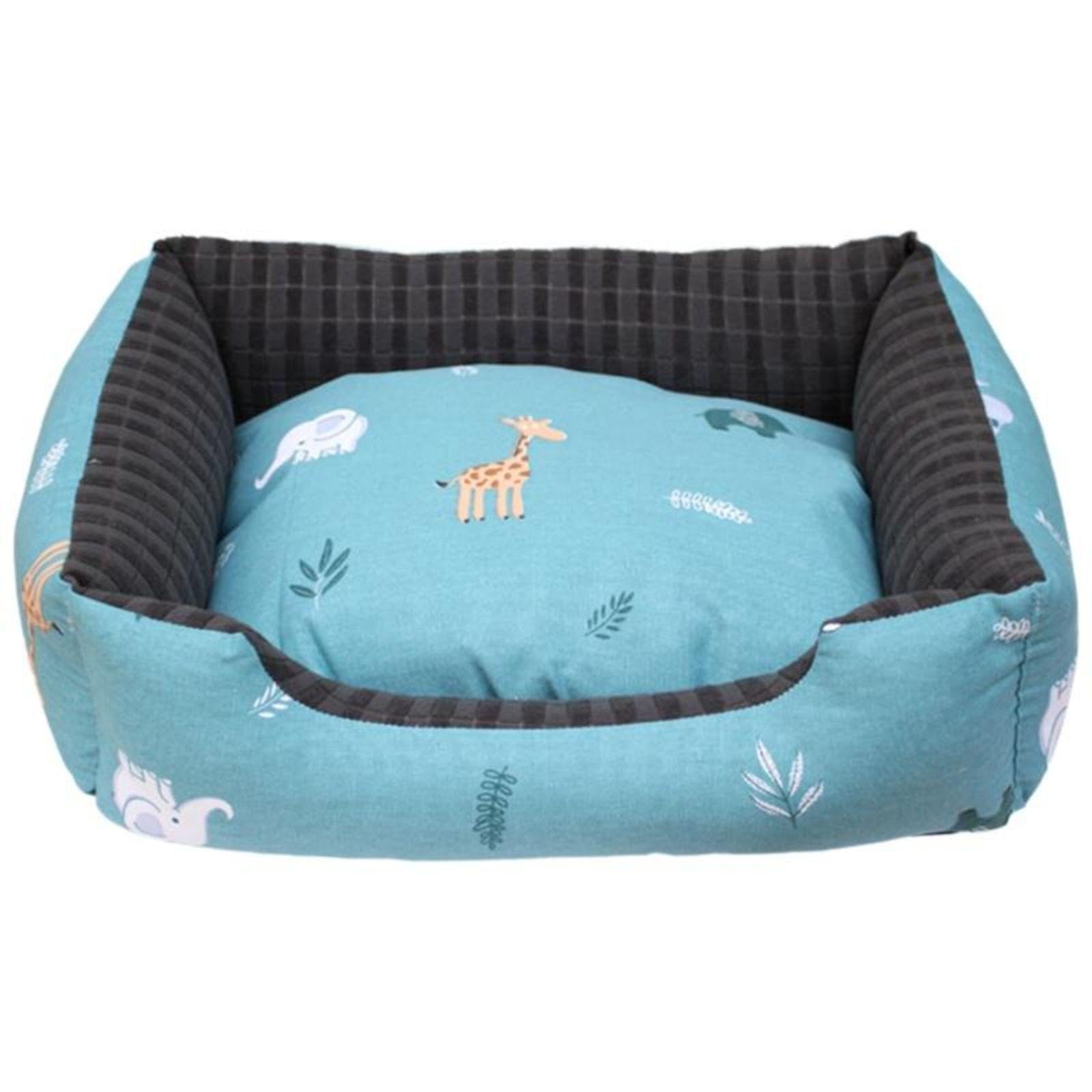 Zoomella Dog Bed, Cleanable Soft Pet Mat, Removable Warm Cat Bed, Indoor Sofa Gray Blue Zoo XL|Sofas, Loveseats & Chaises|Home &