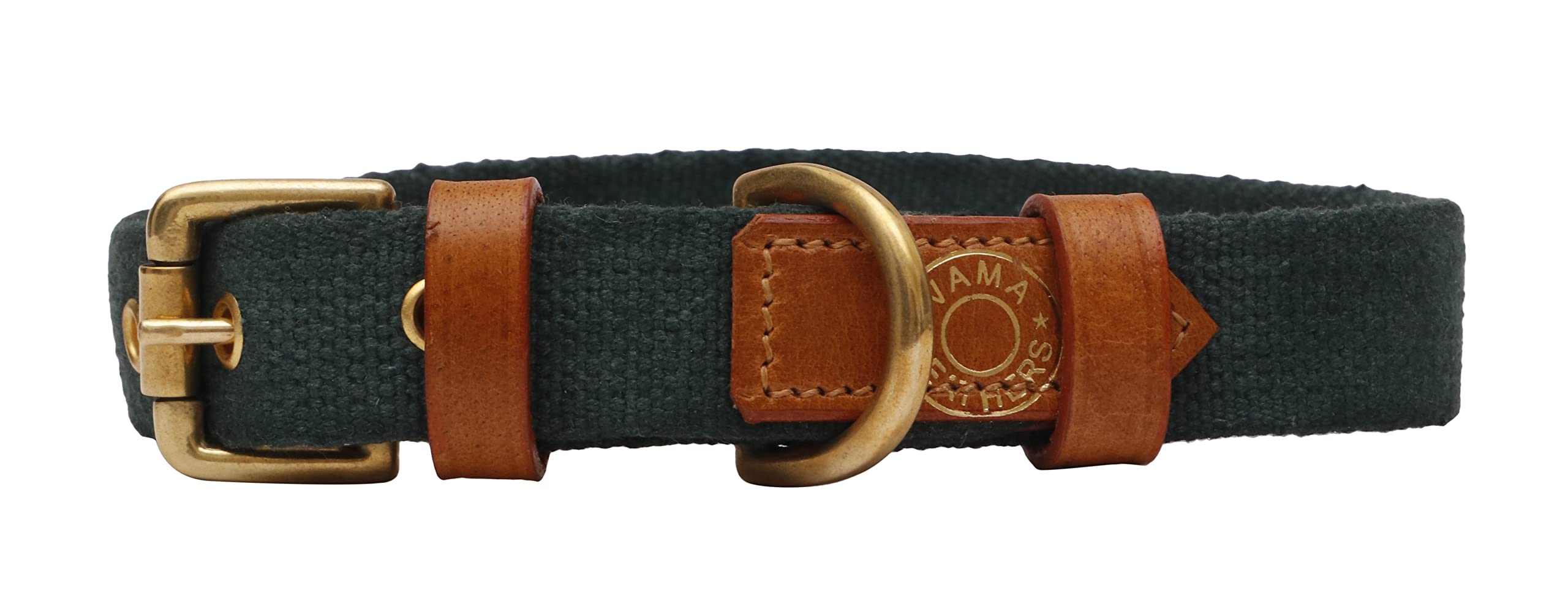 Vama Air Collar Sustainable & Ecofriendly Thick 100% Cotton Solid Brass Buckle Super Durable Collar For Puppy & Small Dogs Fits 