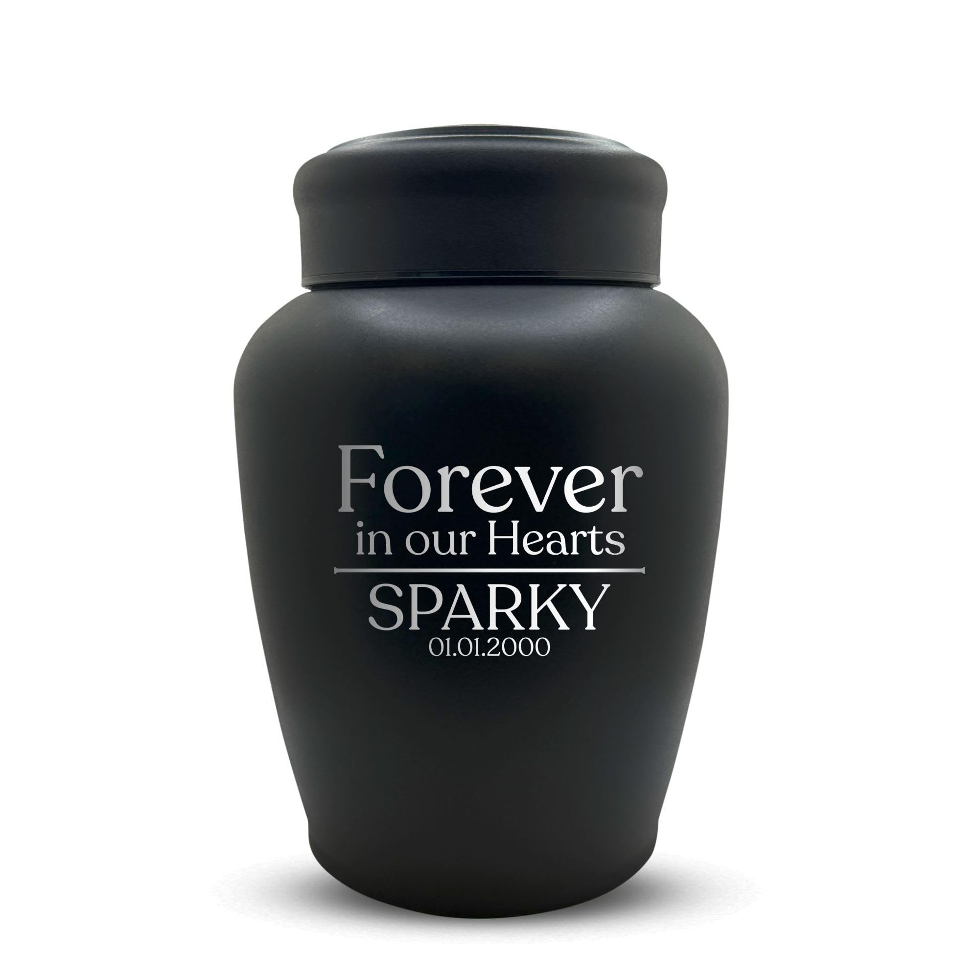 Personalized Custom Dog Urn Engraved Dog Name And Date - Stainless Steel Cremation Urn For Large Dogs Ashes With Airtight Closur