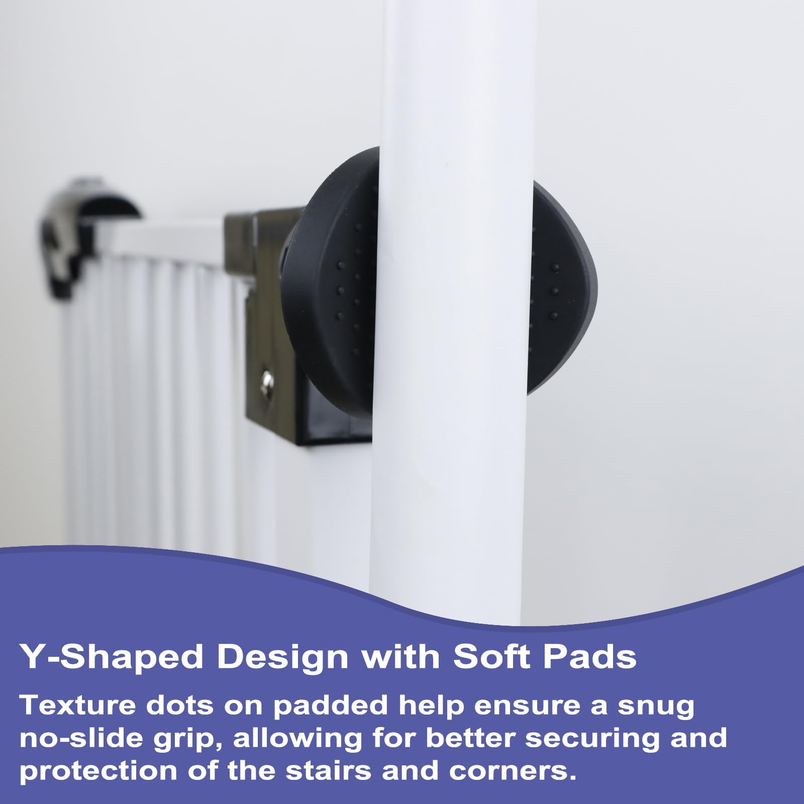 Baby Gate Banister Adapter Kit (2 Pack) Universal Hardware For Pressure Mounted Dog Gate For Stairs Banister To Wall Baby Gate Hardware Stair Gate Banister Baby Gate Extender Work On Stairs, Black