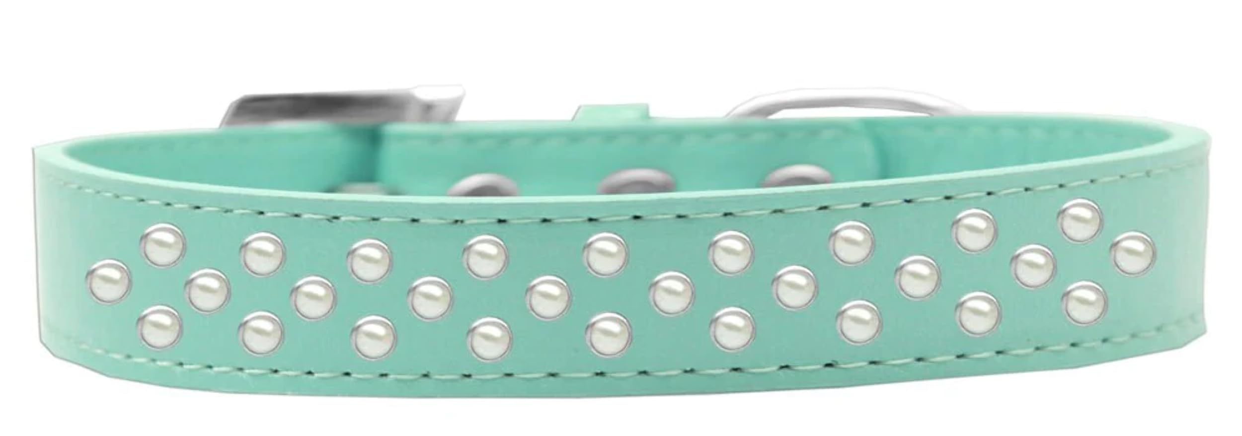 Dog, Puppy & Pet Fashion Collar, Pearl Rimsets Sprinkles - 14 - White