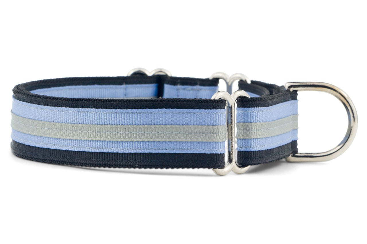 If It Barks 1'' Martingale Collar For Dogs, Adjustable Nylon, Usa Made, Small, Black Ice