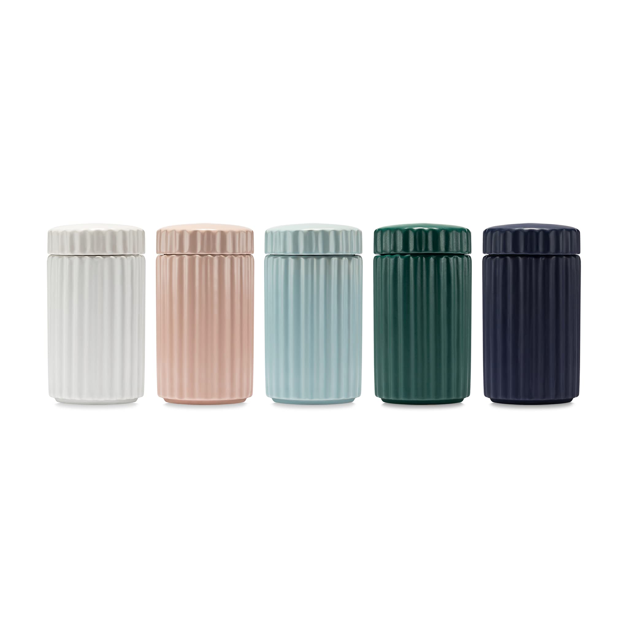 Waggo Ripple Ceramic Dog Treat Jar to Keep Dog Treats and Cookies Fresh - Matte Cookie Jar With Air Tight Lid For Your Modern Ki