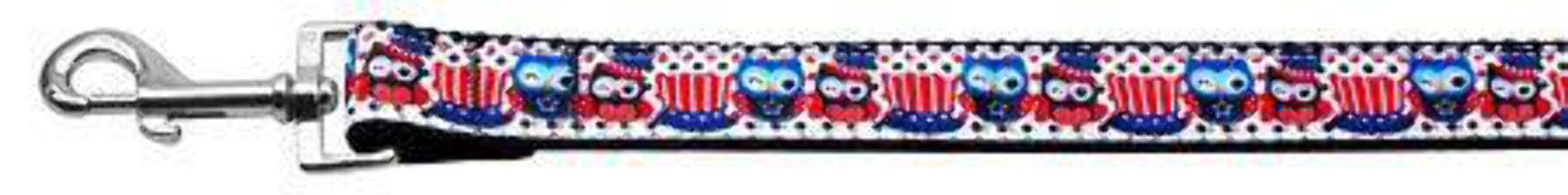 Pet Dog & Cat Nylon Collar or Leash, "Proud Owls" 5/8" w x 6 ft. leash