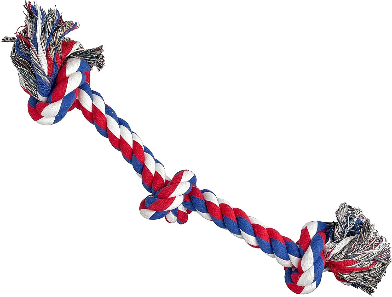 Kittupet Rope Toys For Dogs & Puppies Rope Toy Chew Toy Teething Toy (One Peice) (3 Knote Rope)