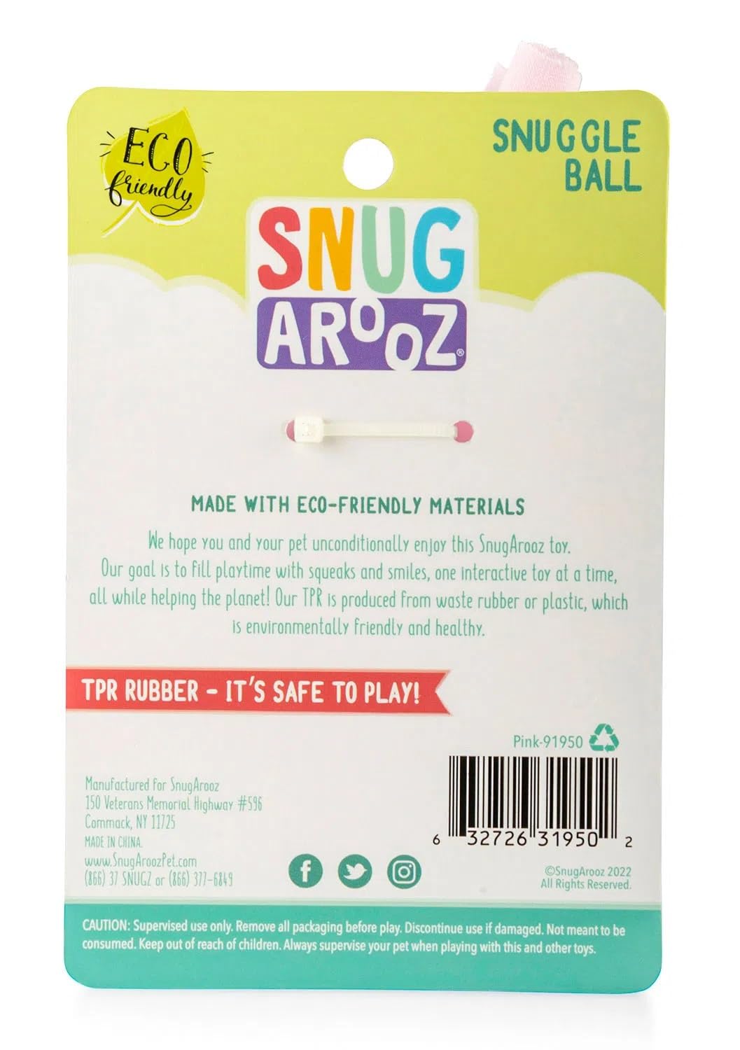 Snugarooz Snuggle Ball Puppy Toy | 8.5 Inches | Pink