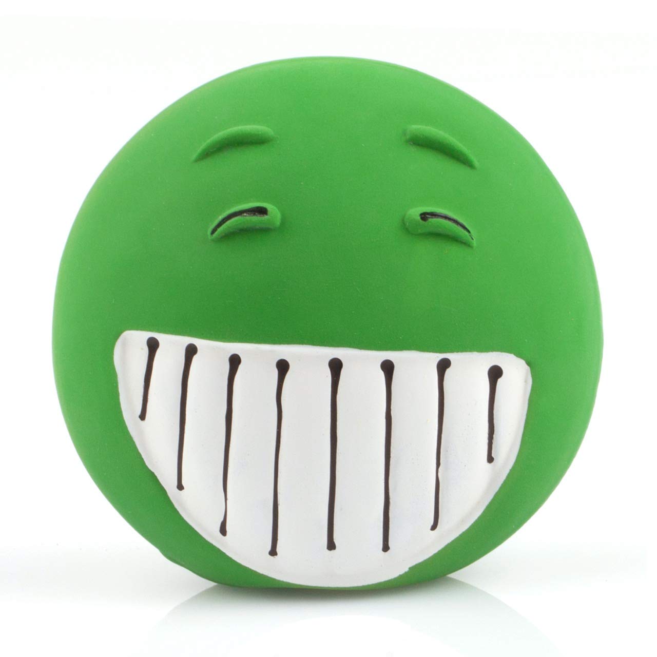 Chiwava 4 Pack 3.2'' Latex Squeaky Dog Toy Smiley Face Balls Interactive Fetch Play For Small Dogs