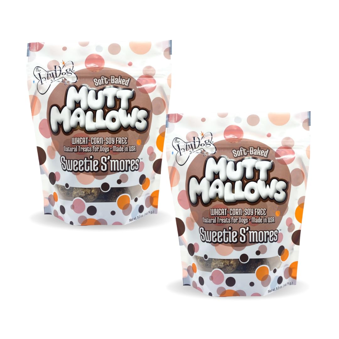 The Lazy Dog Cookie Co. Soft Dog Treats, Mutt Mallows Sweetie Smores, for Small, Medium and Large Dogs, Wheat-Free, Baked in The