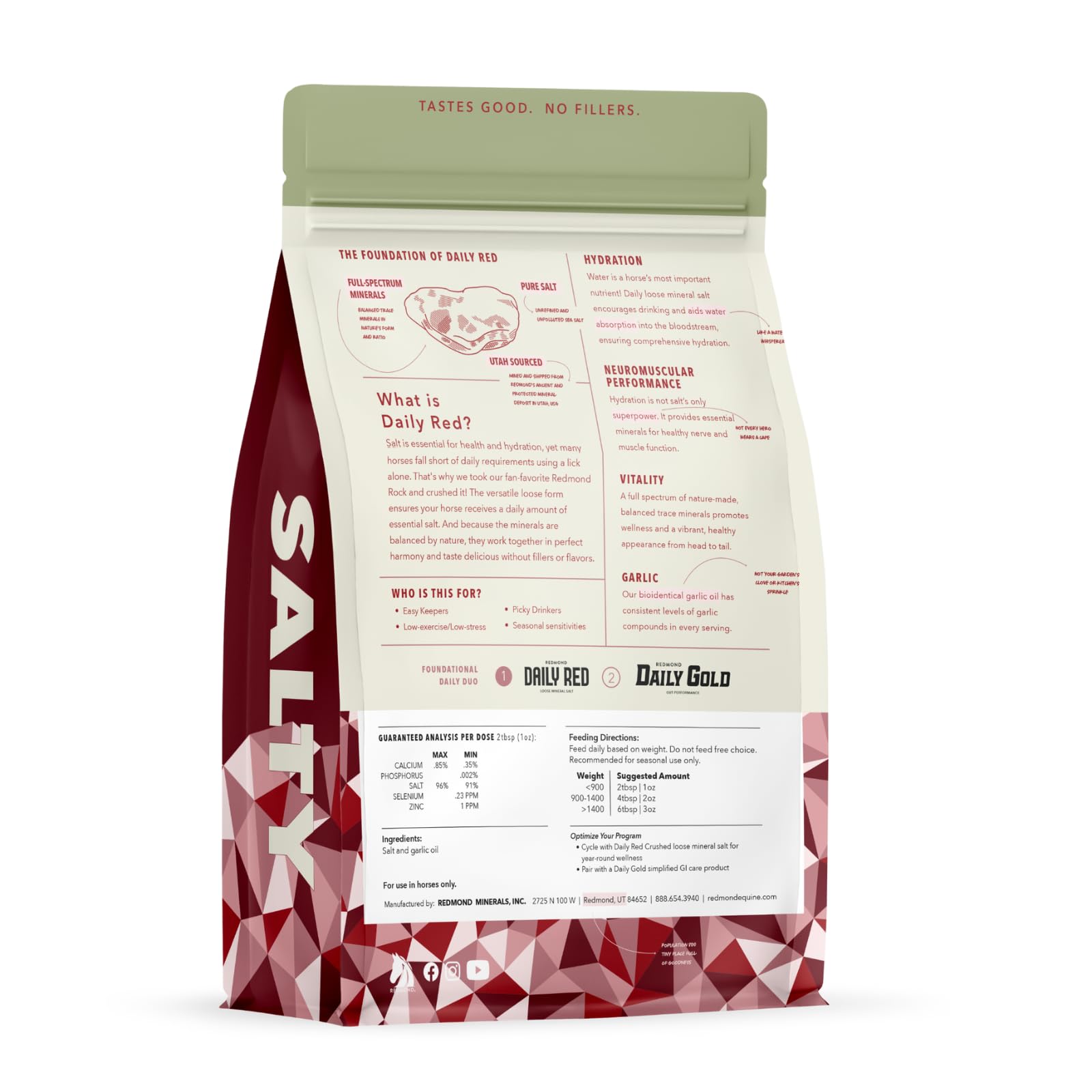 Redmond Daily Red Crushed Garlic | Horse Minerals & Vitamins Supplement | Garlic for Horses