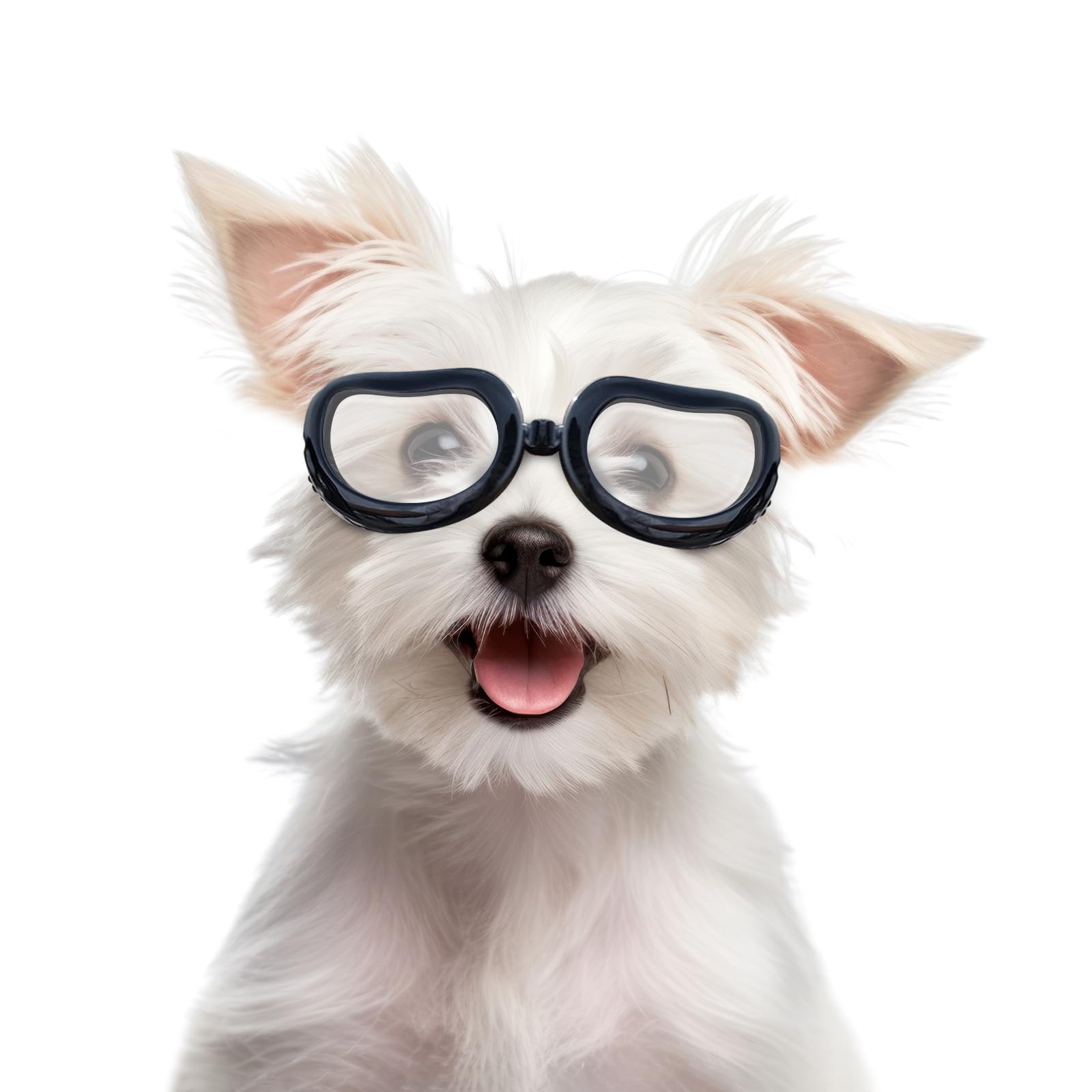 Enjoying Clear Dog Goggles Small Breed, Uv Protection Dog Sunglasses Small Breed, Driving Puppy Eye Protection, Windproof Dustpr