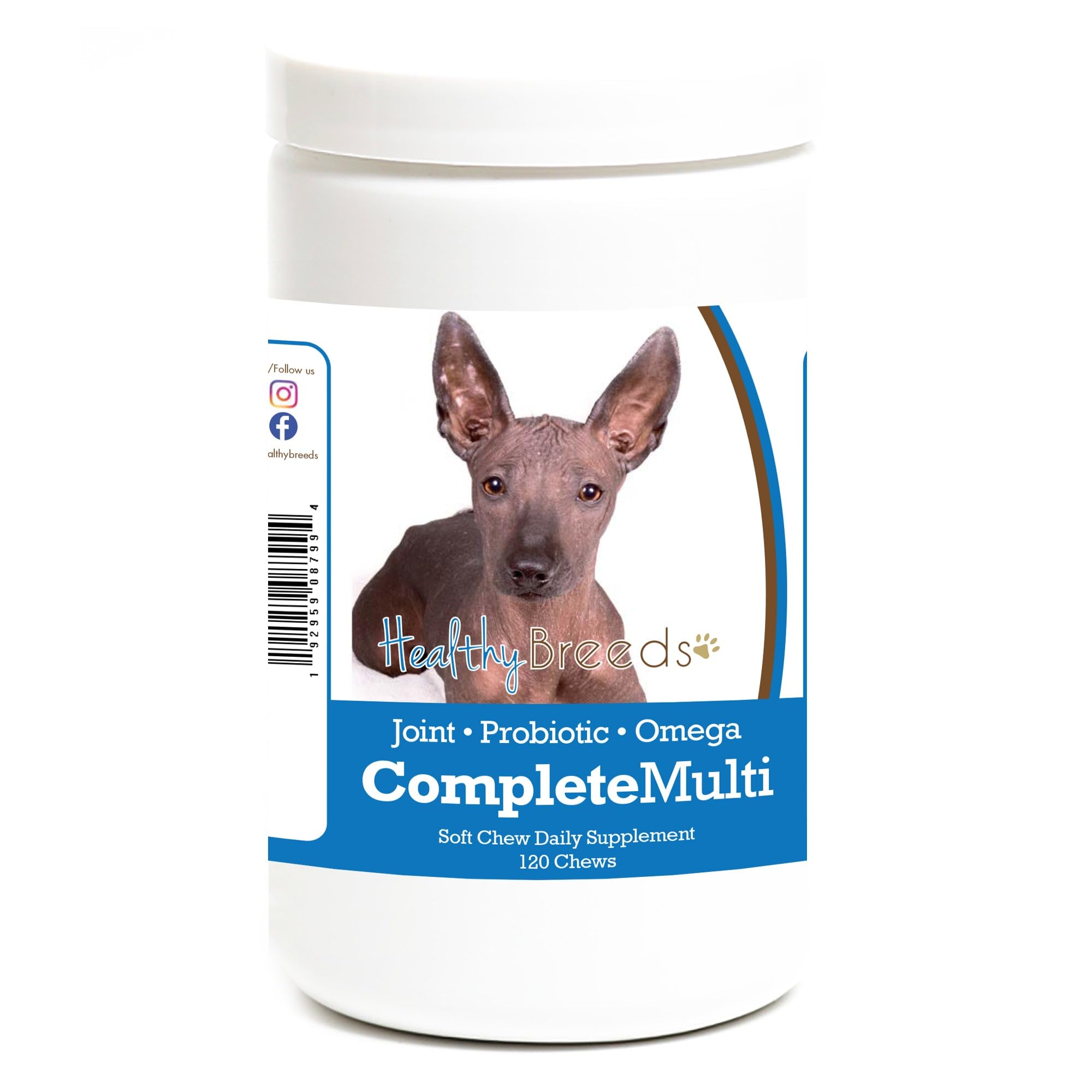 Healthy Breeds Xoloitzcuintli All in One Multivitamin Soft Chew 120 Count