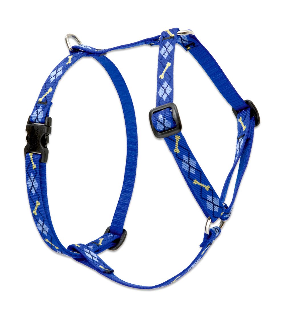 LupinePet Originals 1/2'' Dapper Dog 9-14'' Adjustable Roman Dog Harness for Extra Small Dogs