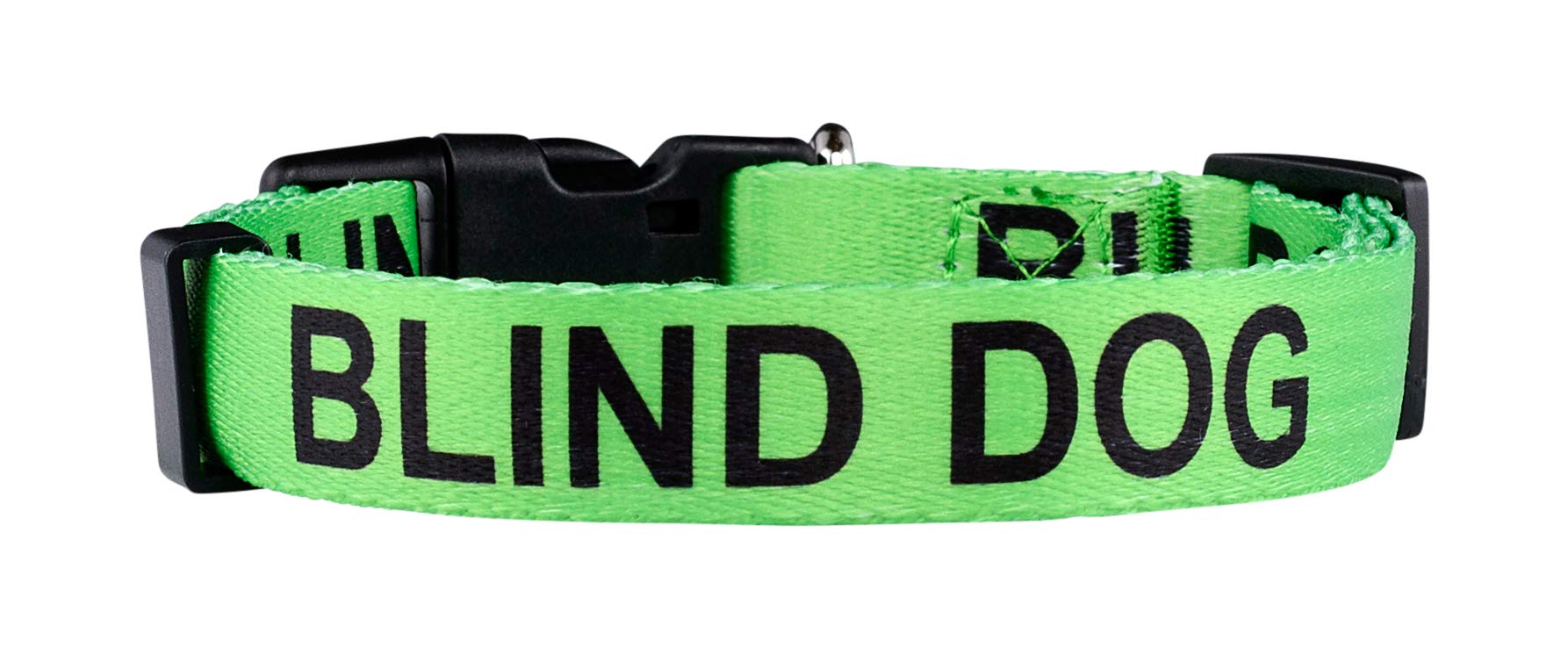 Native Pup Blind Dog Collar- Limited Sight Alert - Eye Catching Vibrant Green Color - Durable Nylon (Medium)