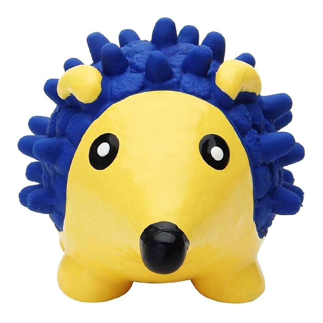 Woofy Rubber Squeaky Hedgehog Chew Toy for Pet Dog, Cats Puppy & Kittens (Small)