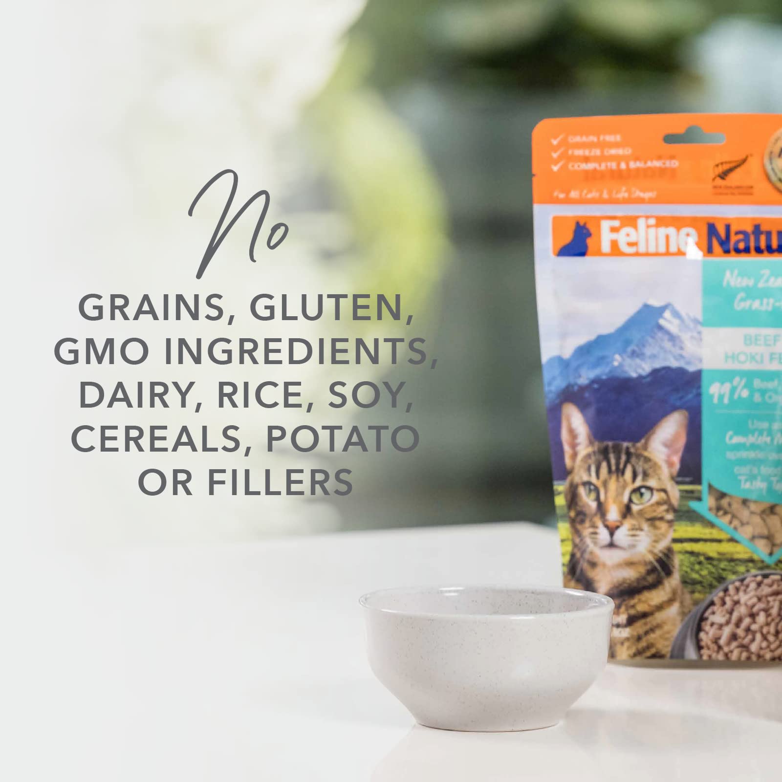 Feline Natural - Grain-Free Freeze Dried Cat Food - Lamb & Salmon, 11oz