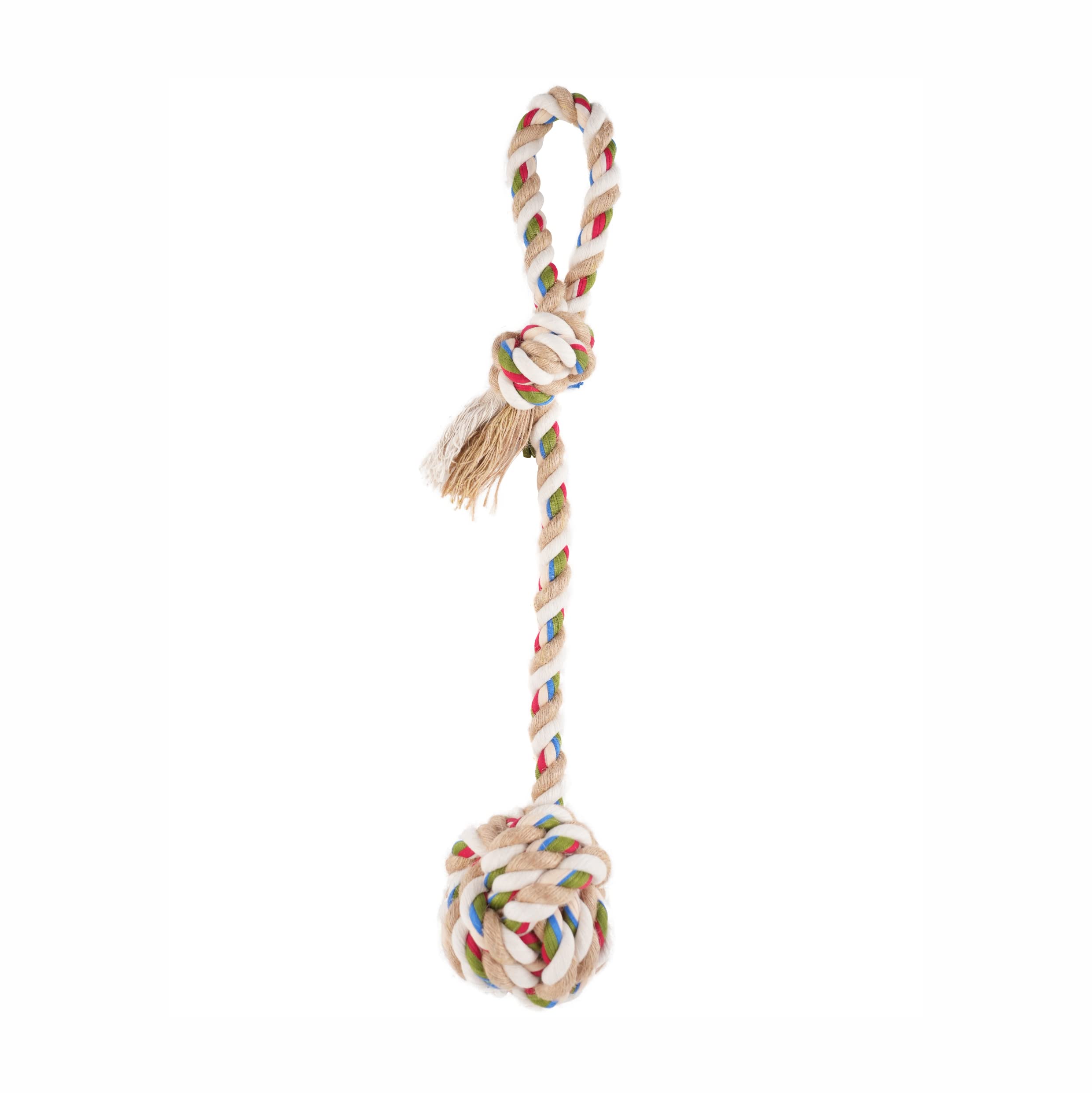 BarkButler x FOFOS Flossy Ball & Rope Toys for Dogs  Dog Chew Toy, Dog Toys for Large Dogs (1030kgs)  Multicolour