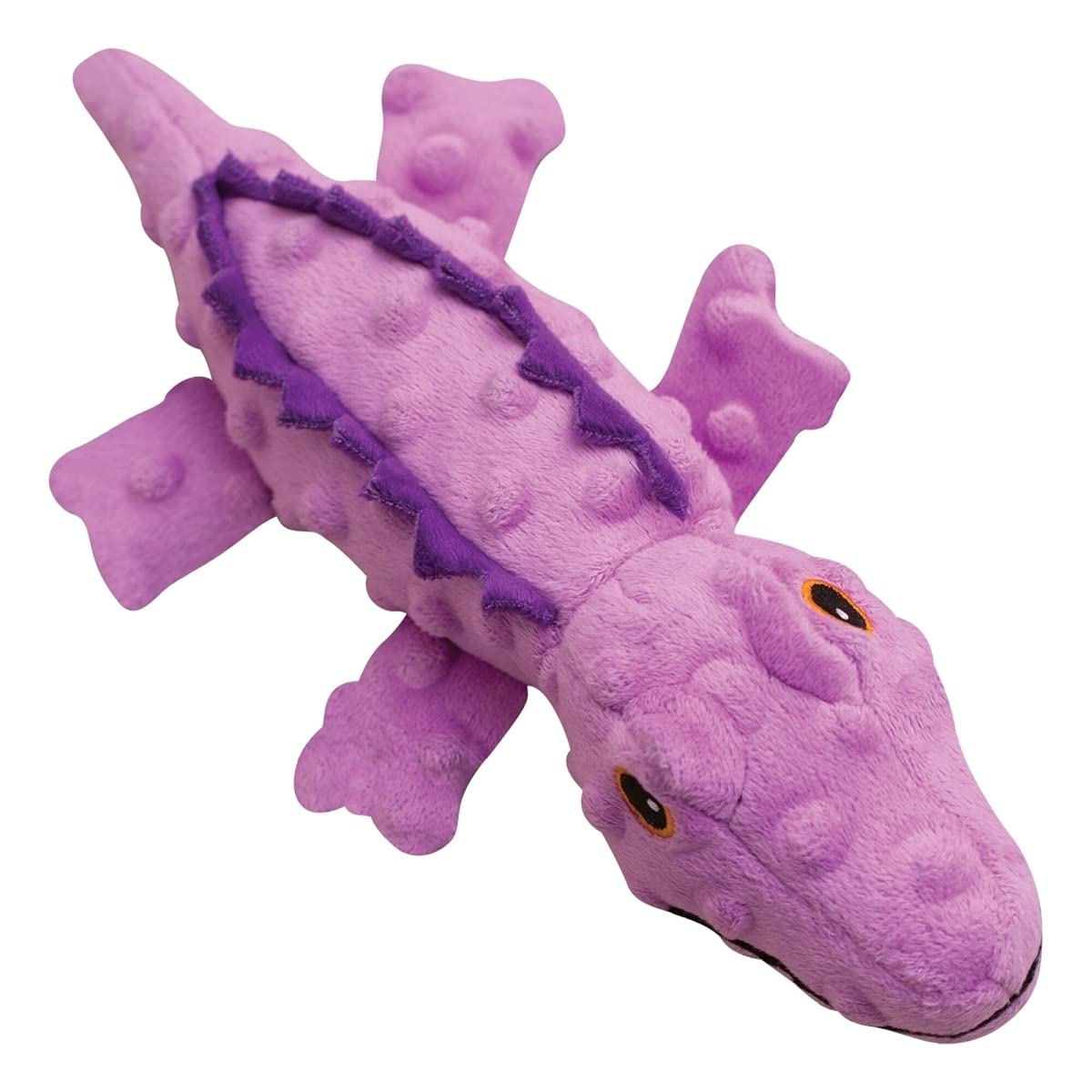 Health Extension Snug Arooz Cute Ellie The Gator Stuffed Animals For Dogs, Cool Puppy Toys, Tough & Durable Soft Squeaky For Chewers, For Pet - (12 Inches, Purple)