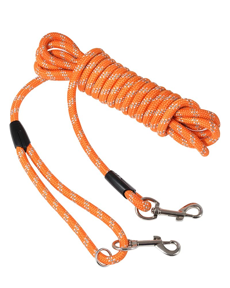 Long Dog Rope Leash For Dog Training 16Ft/30Ft/50Ft/100Ft, Reflective Threads Check Cord Recall Training Agility Lead , Heavy Du