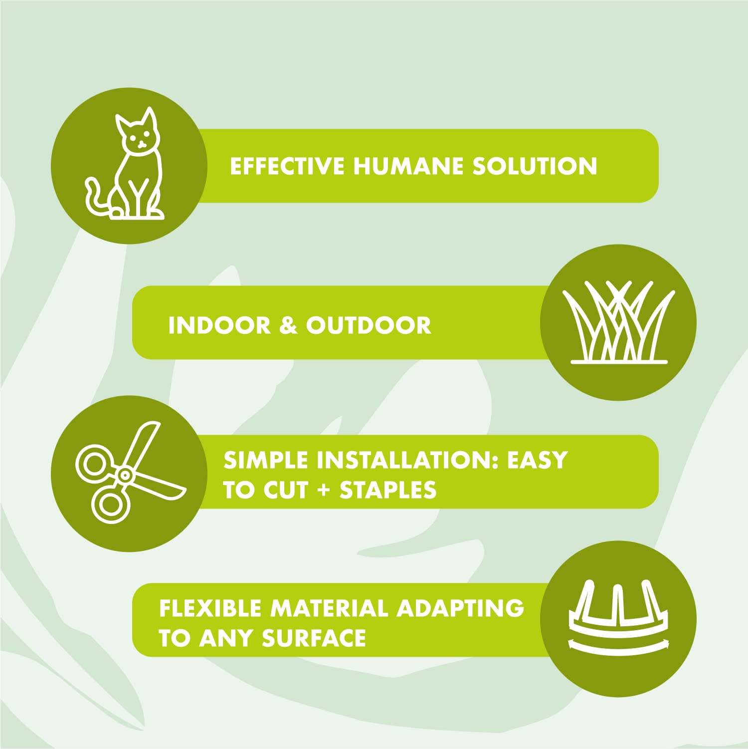 Homarden Outdoor Training Mat For Cats (13 Ft) - Cat Scat Mat Indoor And Outdoor - Cat Spikes With 12 Garden Staples To Keep Of Dog Off Couch And Keep Cats Out Of Yard