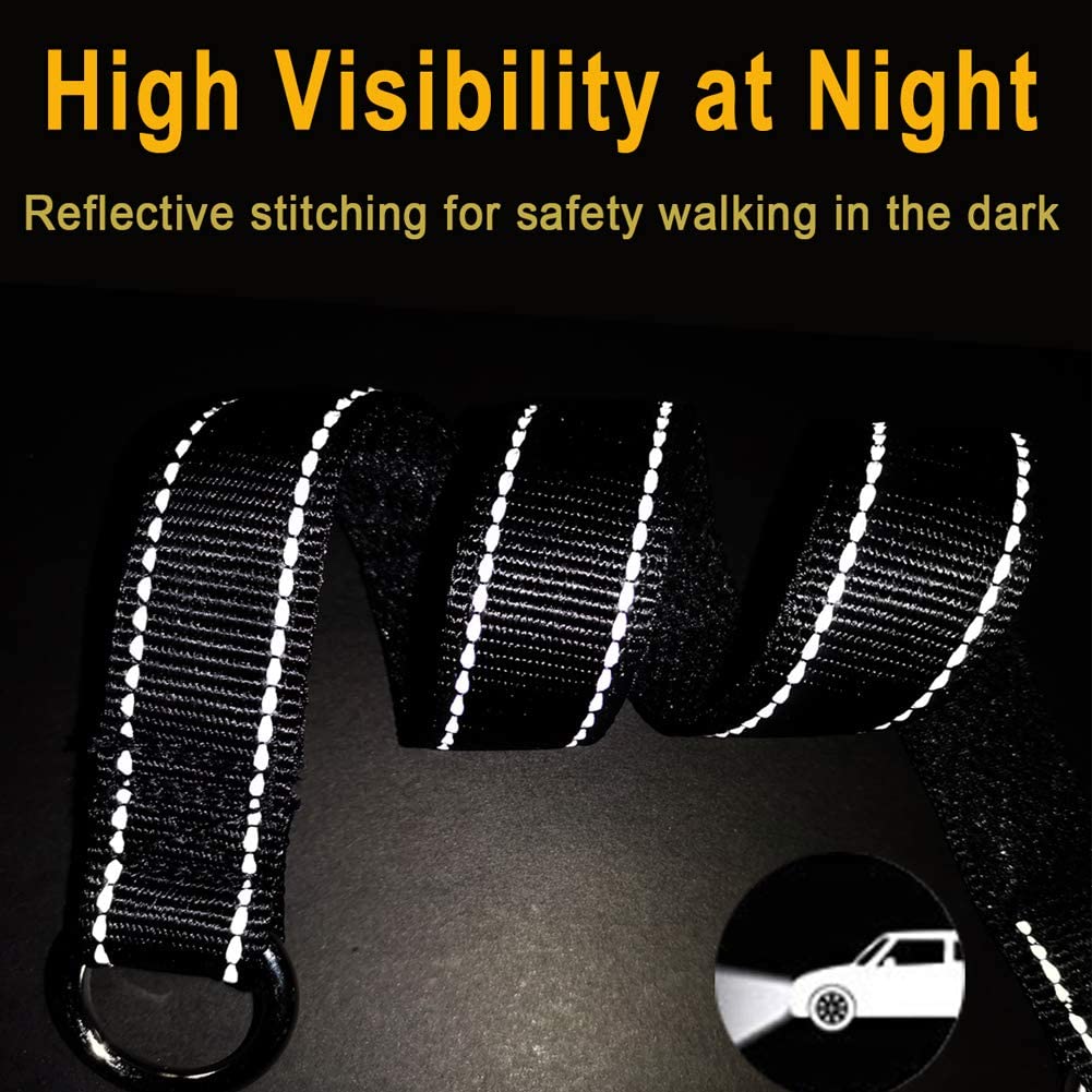 Mycicy Reflective Slip Collar, Soft Nylon Training Choke Collar For Dogs In Black 22', Wide 1'